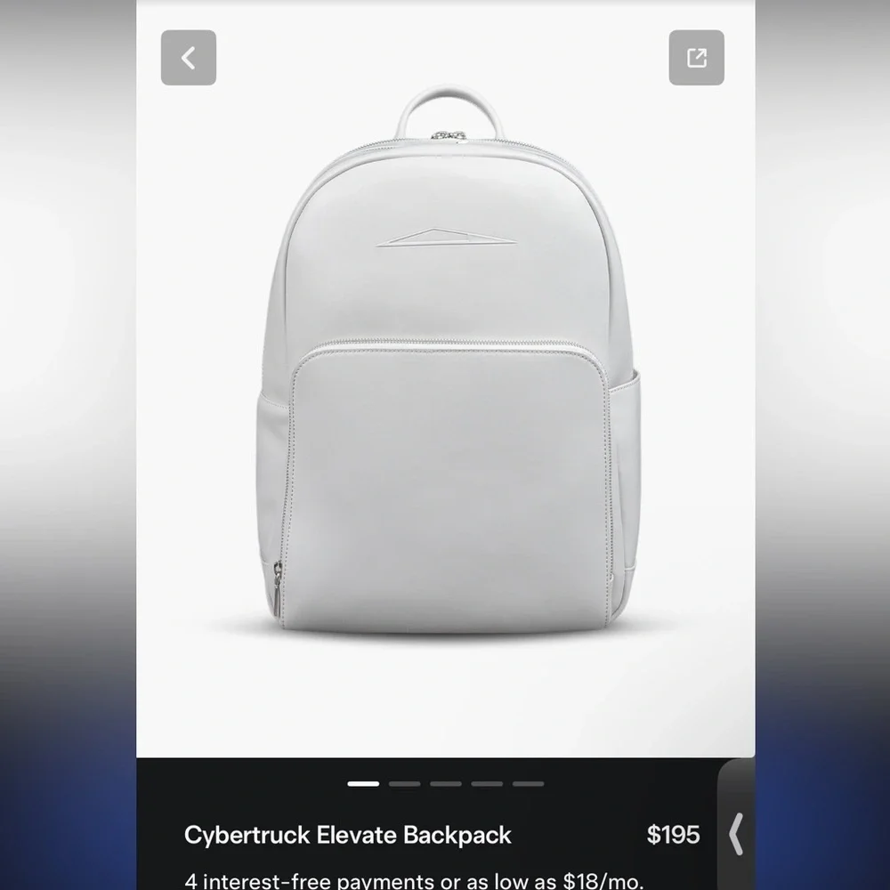 Tesla Cybertruck Elevate Backpack w box - Picture 4 of 5